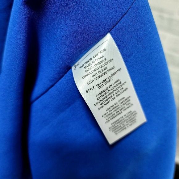 Equipment‎ Size 10 Katherine Blue Silk Geo Pattern Wrap Sleeveless Midi Dress - Picture 12 of 12